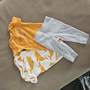 3-6 mo whale Outfit